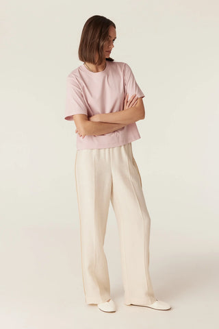 Pima Cotton Boxy Tee - Pale Pink | Cable