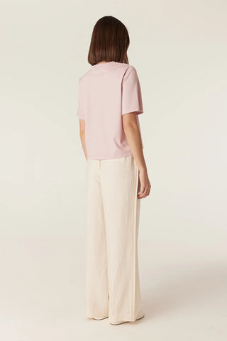 Pima Cotton Boxy Tee - Pale Pink | Cable