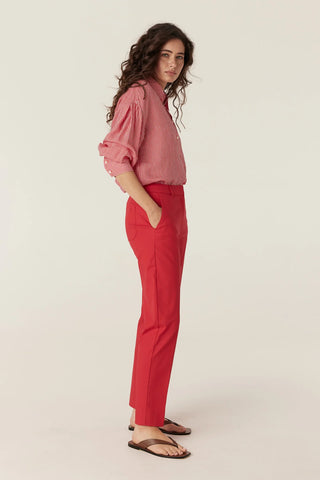 Aldo Sateen Pant - Red | Cable