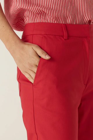 Aldo Sateen Pant - Red | Cable