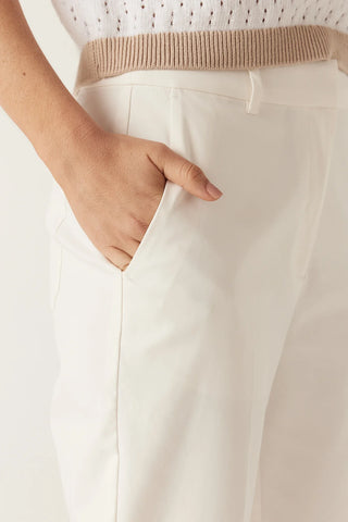 Aldo Sateen Pant - White | Cable