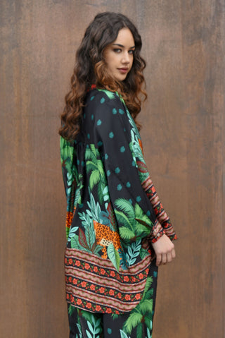 Behind Her Back Shirt Stripe - Leopard | Curate by Trelise Cooper