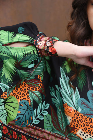 Behind Her Back Shirt Stripe - Leopard | Curate by Trelise Cooper