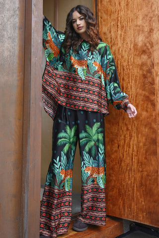 Behind Her Back Shirt Stripe - Leopard | Curate by Trelise Cooper