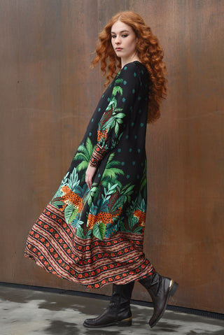 Subtle Sweet Dress Stripe - Leopard | Curate by Trelise Cooper