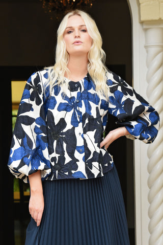 Happy to Be Here Shirt – Navy Floral | Curate