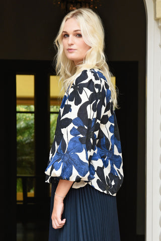 Happy to Be Here Shirt – Navy Floral | Curate
