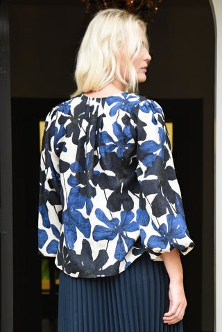 Happy to Be Here Shirt – Navy Floral | Curate