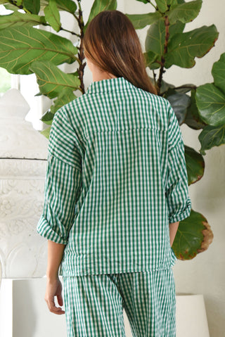 Under the Sun Shirt – Green Gingham | Curate