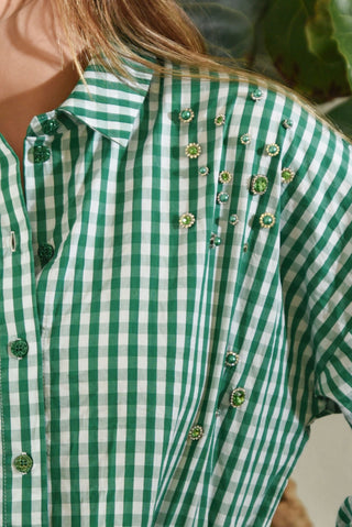 Under the Sun Shirt – Green Gingham | Curate