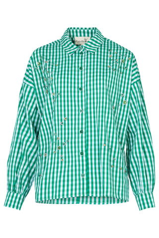 Under the Sun Shirt – Green Gingham | Curate