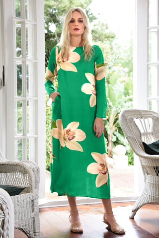 Charge It to My Room Dress – Green Orchid | Curate