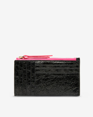 Compact Wallet – Black Crinkle | Arlington Milne