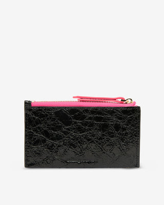 Compact Wallet – Black Crinkle | Arlington Milne