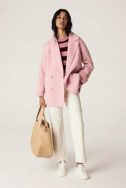 Cable | Weekend Pea Coat | Pink