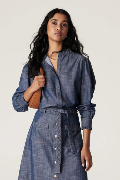 Cable | Chambray Blouse | Blue