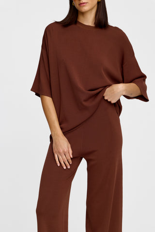 Camden Knit Pant - Chocolate | Kinney