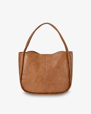 Capri Shoulder Bag - Tan Pebble | Elms+King