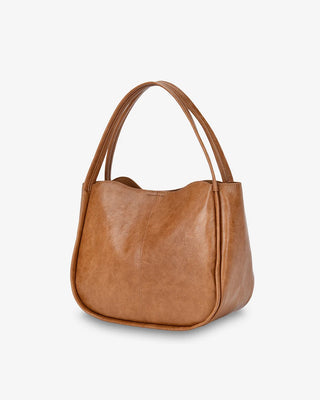 Capri Shoulder Bag - Tan Pebble | Elms+King