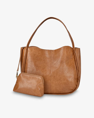 Capri Tote - Tan Pebble | Elms+King