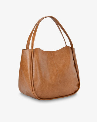 Capri Tote - Tan Pebble | Elms+King