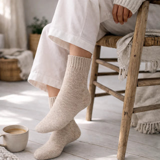Merino Wool Socks - Beige | Klue