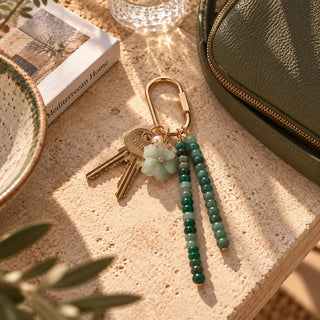 Luna Gemstone Keyring – Jade | Parisian Cool