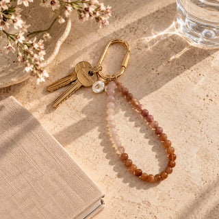 Luna Gemstone Keyring – Rose | Parisian Cool