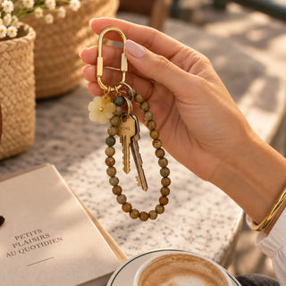 Loop Gemstone Keyring – Natural | Parisian Cool
