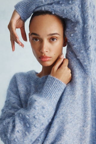 Colour Me Bobble Jumper - Denim | Cable Melbourne