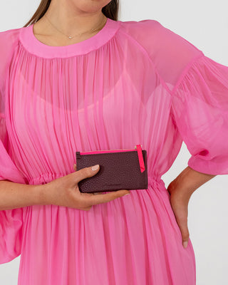 Compact Wallet – Burgundy Pebble | Arlington Milne