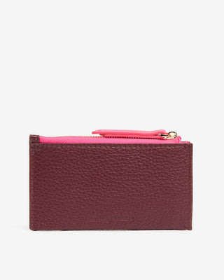 Compact Wallet – Burgundy Pebble | Arlington Milne