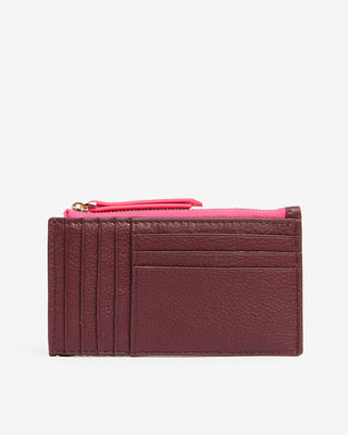 Compact Wallet – Burgundy Pebble | Arlington Milne