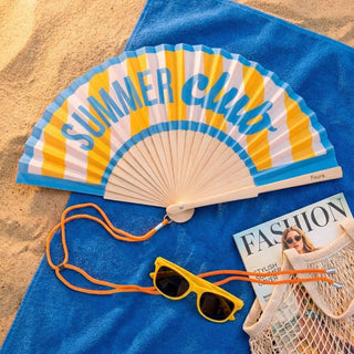 Summer Club Hand Fan – Blue/Orange | Fisura