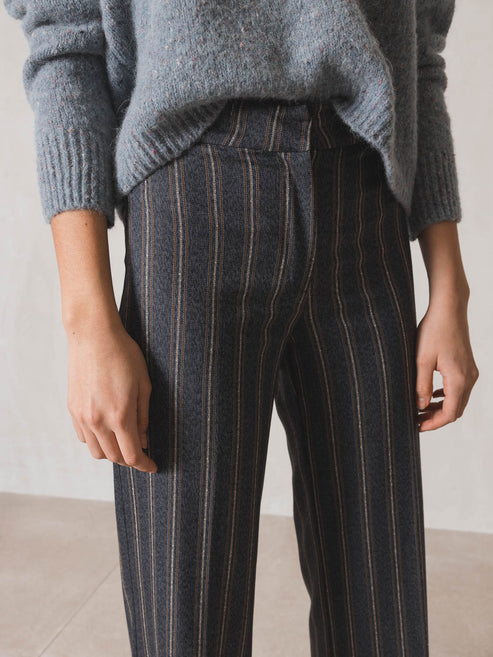 Indi & Cold | Pinstriped Palazzo Pants | Marino