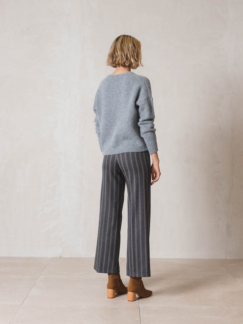 Indi & Cold | Pinstriped Palazzo Pants | Marino