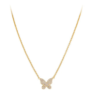 Fairley Butterfly Pave Necklace