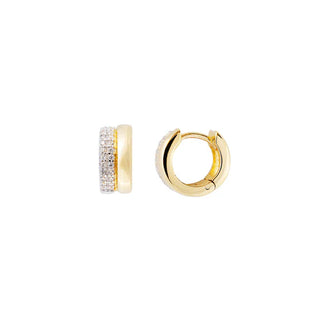 Fairley Two Tone Pave Huggies