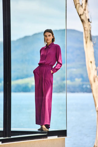 Single Pocket Shirt - Mulberry | Mela Purdie