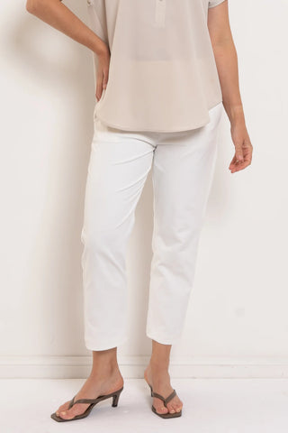 Tapered Flat Pant - Ivory | Mela Purdie