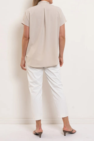 Tapered Flat Pant - Ivory | Mela Purdie