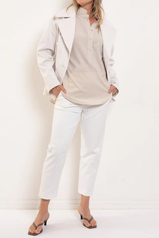 Tapered Flat Pant - Ivory | Mela Purdie