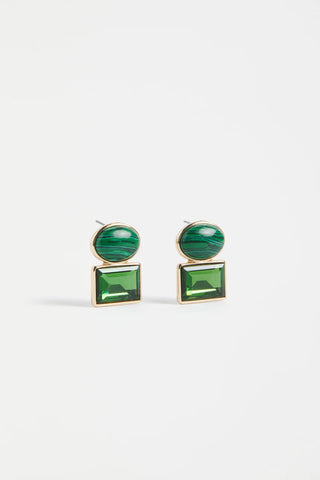 Elk Kempa Earring - Malachite Green