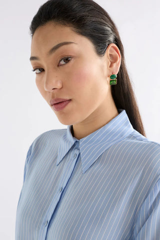 Elk Kempa Earring - Malachite Green
