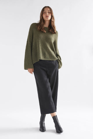 Elk | Agna Sweater | Dark Olive