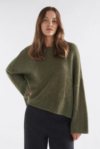 Elk | Agna Sweater | Dark Olive