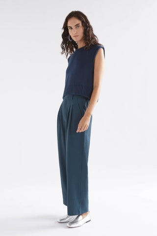 Elk - Lunel Knit Vest - Deep Sea