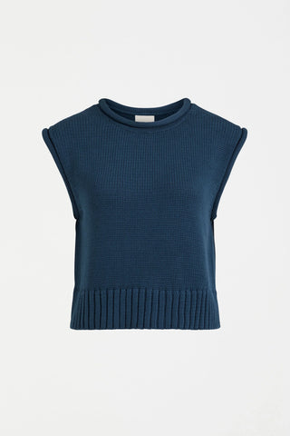 Elk - Lunel Knit Vest - Deep Sea