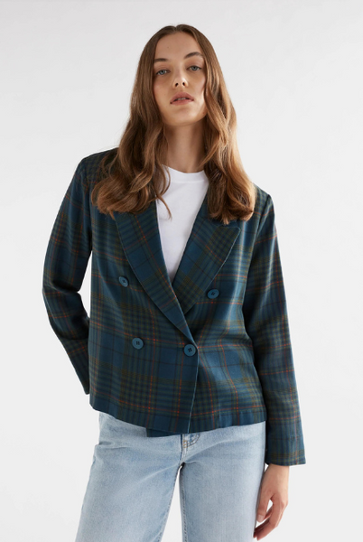 Elk | Seine Jacket | Teal Plaid