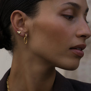 Twilight Heart Studs - Gold | Fairley
